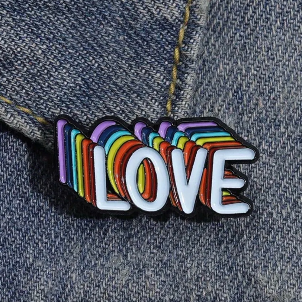 LOVE WITH PRIDE! Colorful & Unique Enamel pin-LOVE SO Simple! Lots to bundle!